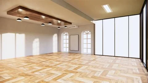 Empty room interior office. 3D rendering Stock Illustration