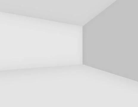 Empty room interior white background. 3d rendering Illustrazione stock