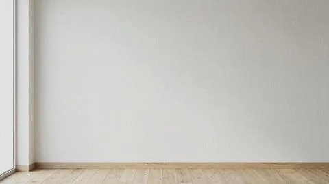 Empty room interior with white wall. Fotos Stock
