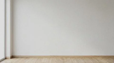 Empty room interior with white wall. Fotos Stock