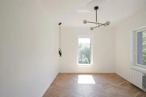 Empty room interior white walls 库存照片