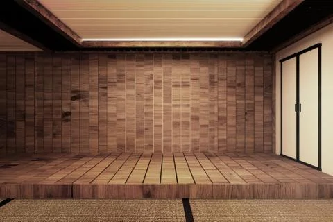 Empty room interior zen style. 3d rendering Stock Illustration