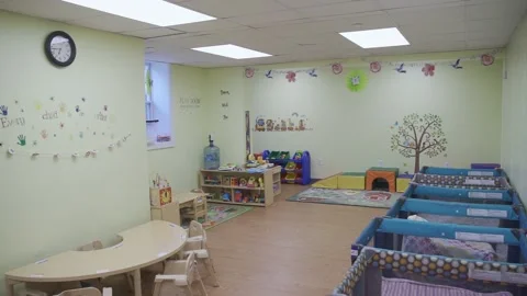 Empty room in the kindergarten. Stock Footage 136447306