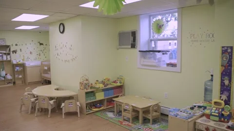 Empty room in the kindergarten. Stock Footage 136447309