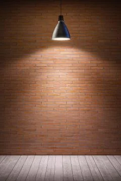 Empty room with lamp Stock Illustration