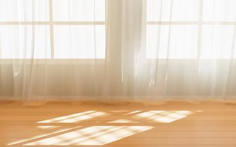 Empty room with light comes in, 3d rendering. Ilustración de archivo