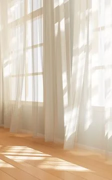 Empty room with light comes in, 3d rendering. Ilustración de archivo