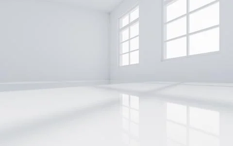 Empty room with light comes in, 3d rendering. Ilustración de archivo