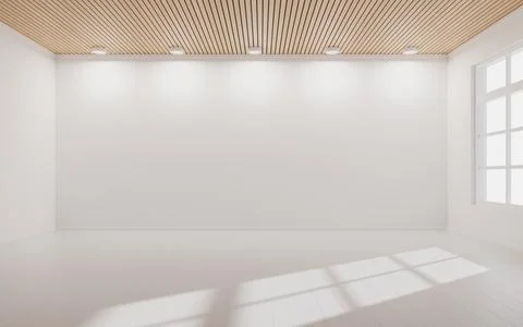 Empty room with light comes in, 3d rendering. Ilustración de archivo