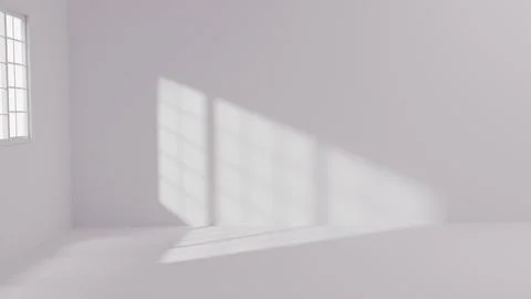 Empty Room with Light Reflection on Wall - Minimalistic Design Illustrazione stock