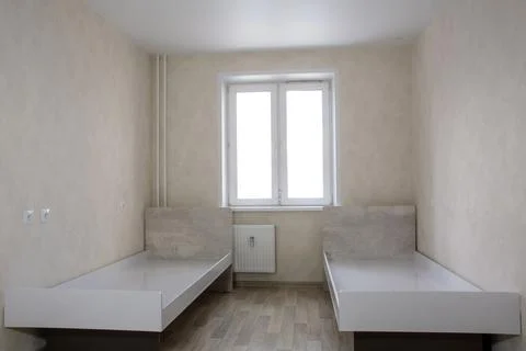 An empty room with light walls Stock Photos