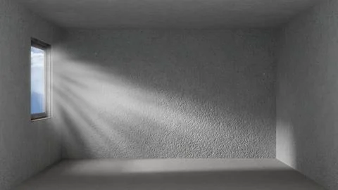 Empty room with light from window. 스톡 일러스트