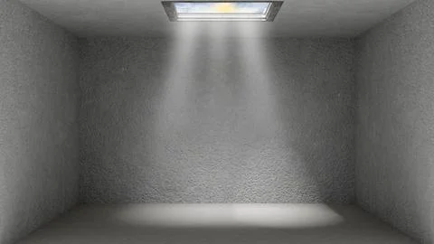 Empty room with light from window. Stock Illustration