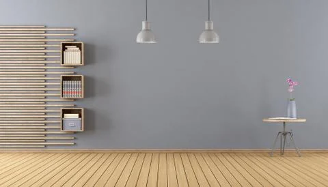 Empty room with little bookcase Stock Illustration