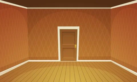 Empty Room / Orange Stock Illustration