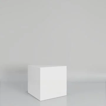 Empty room with a pedestal for presentation Stock Illustration