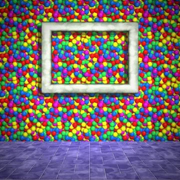 Empty room with picture generated texture.. Stock Illustration