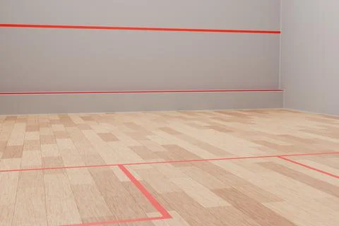 Empty room for playing squash. Illustrazione stock