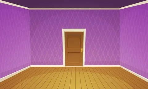 Empty Room / Purple Stock Illustration