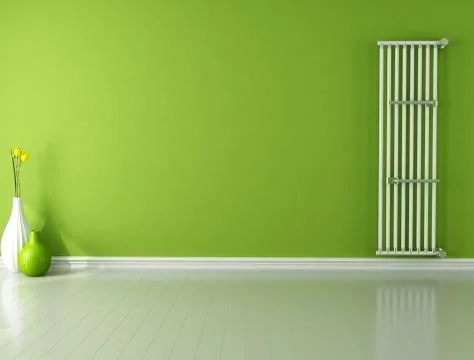 Empty room with radiator Stock Illustration