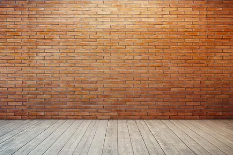 Empty room with red brick wall Stock-Illustration