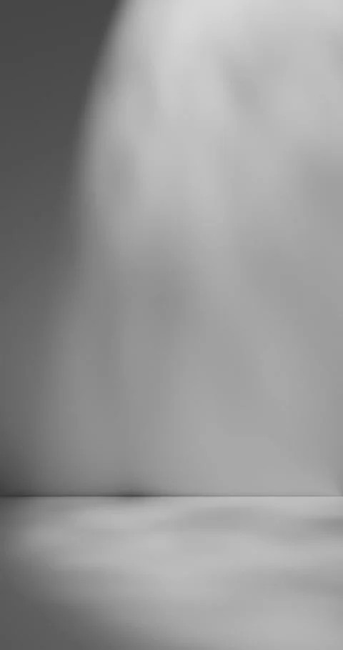 Empty room with shadows. White abstract background. Minimalistic interior Stock Footage 296697433