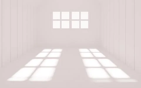 Empty room with skylight, 3d rendering. Stock Illustration