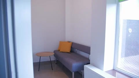Empty Room With Sofas Stock Footage 163166626