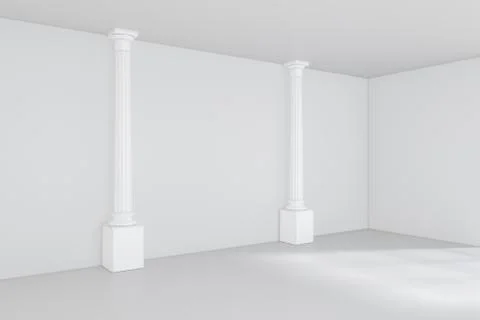 Empty room with sun light on floor. 3d rendering イラスト素材
