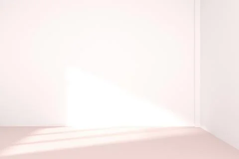 Empty room with sunshine. 3d rendering. Stock Illustration