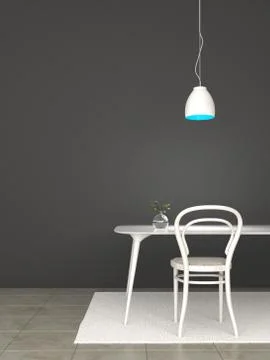 Empty room with table and chair in composition Stock Illustration