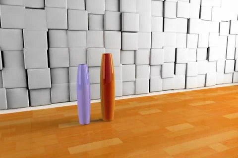 Empty room with two vase Stock-Illustration