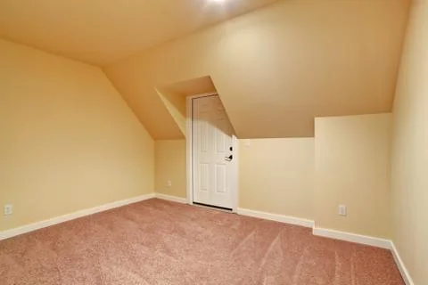 Empty room with vaulted ceiling Stock Photos