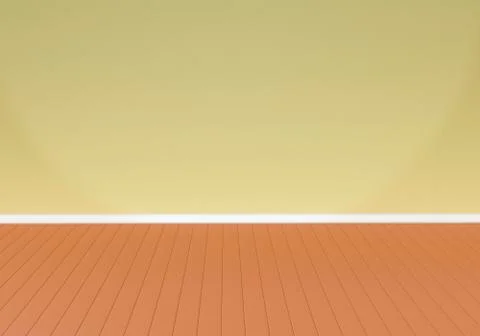 Empty room with warm tones wall and floor Stock Illustration