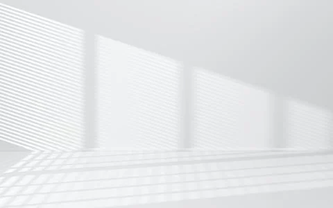 Empty room with white background, 3d rendering. Stock Illustration