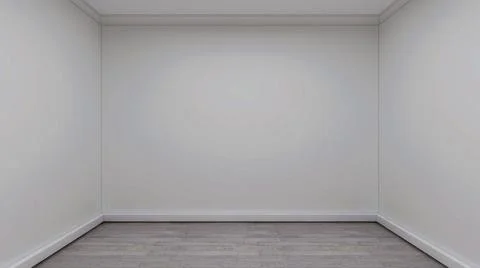 Empty room with white wall and wooden floor Stock Illustration