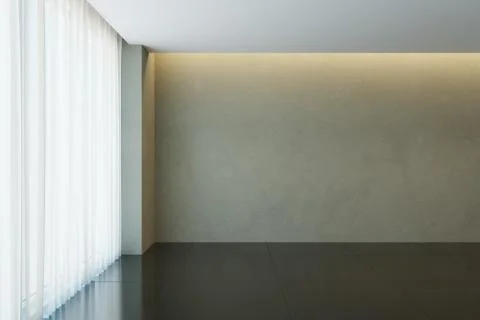 Empty room with window Stock Illustration