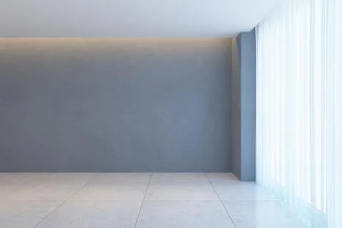 Empty room with window Stock Illustration