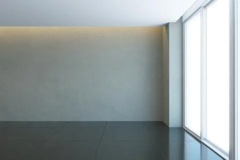 Empty room with window Stock Illustration