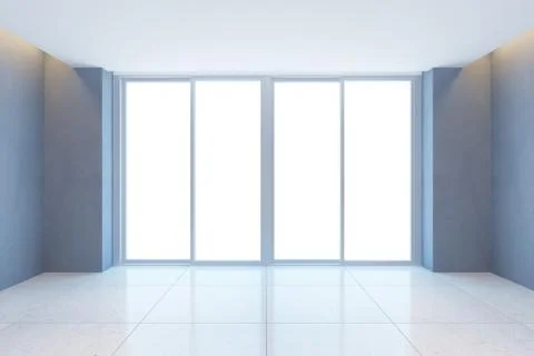 Empty room with window Stock Illustration