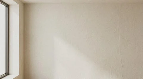 Empty Room With Window Light Beige Walls. Fotos Stock