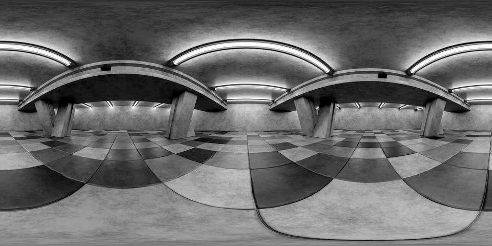 Empty room without renovation. Full seamless spherical hdri panorama 360 de.. Stock Illustration