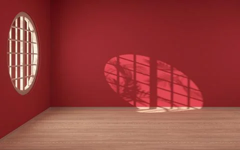 Empty room with wooden floor, 3d rendering. Ilustración de archivo