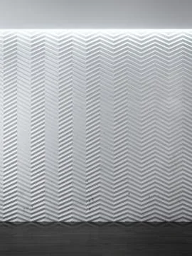 Empty room with zigzag wall Illustration