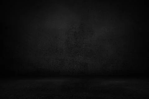 Empty room,Horizontal black studio wall of chalkboard and showroom background Stock Photos