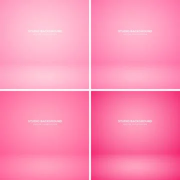 Empty rose studio abstract backgrounds with spotlight effect. Product showcase Stock Illustration