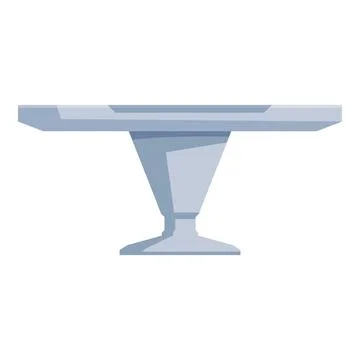 Empty rostrum table for conference or business presentation isolated on white Stock Illustration