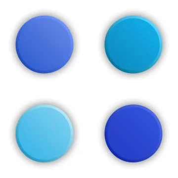 Empty round 3d buttons Illustration