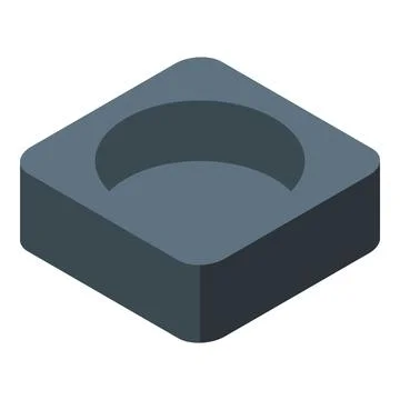 Empty round container box storage isometric view 스톡 일러스트