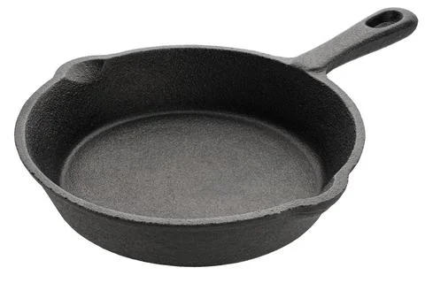 Empty round frying pan Stock Photos